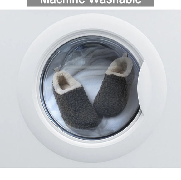 New! Cozy slippers house shoes dark gray indoor outdoor comfortable machine wash - Picture 6 of 6